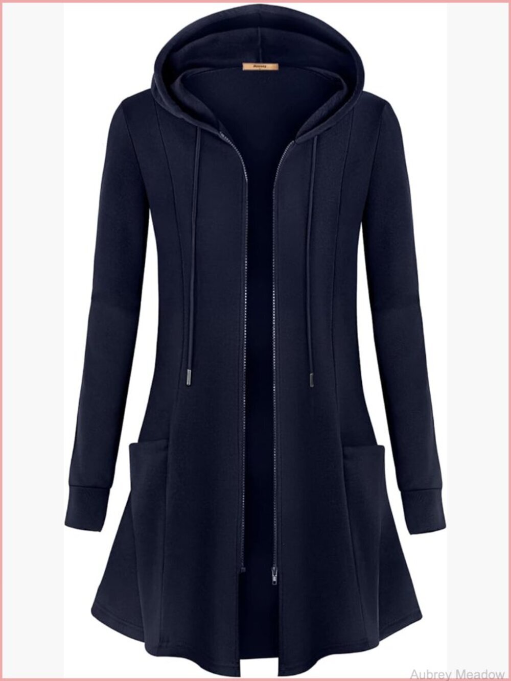 Zip Up Long Hoodie Jacket Lightweight Tunic Sweatshirt Open Front Cardigan